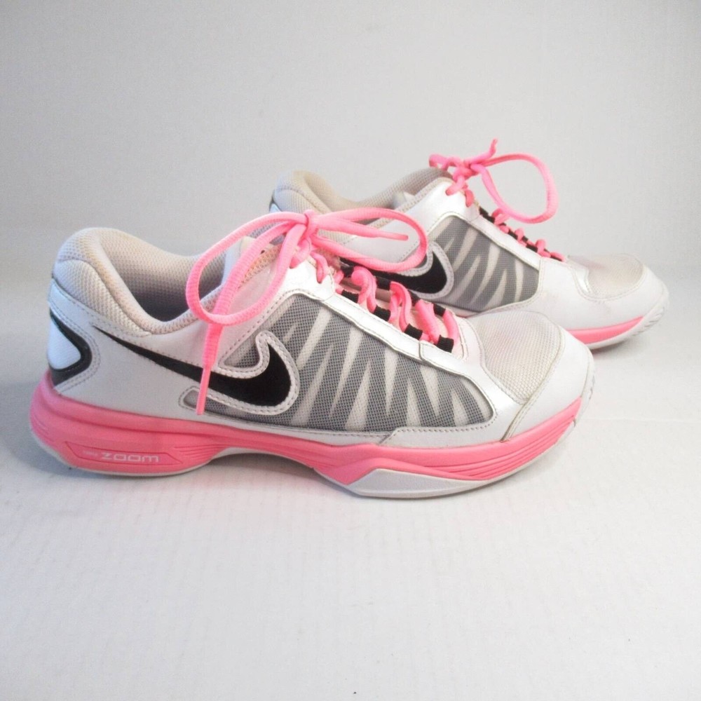 Nike Womens Courtline 3 Athletic Shoes Zoom Pink 487996-106 Tennis Stripe 8.5M